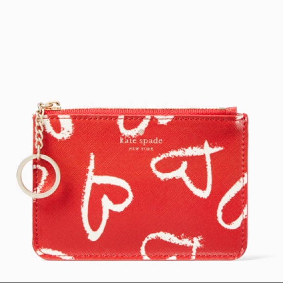 kate spade Accessories - Kate Spade Laurel Way Lipstick Hearts Cardholder